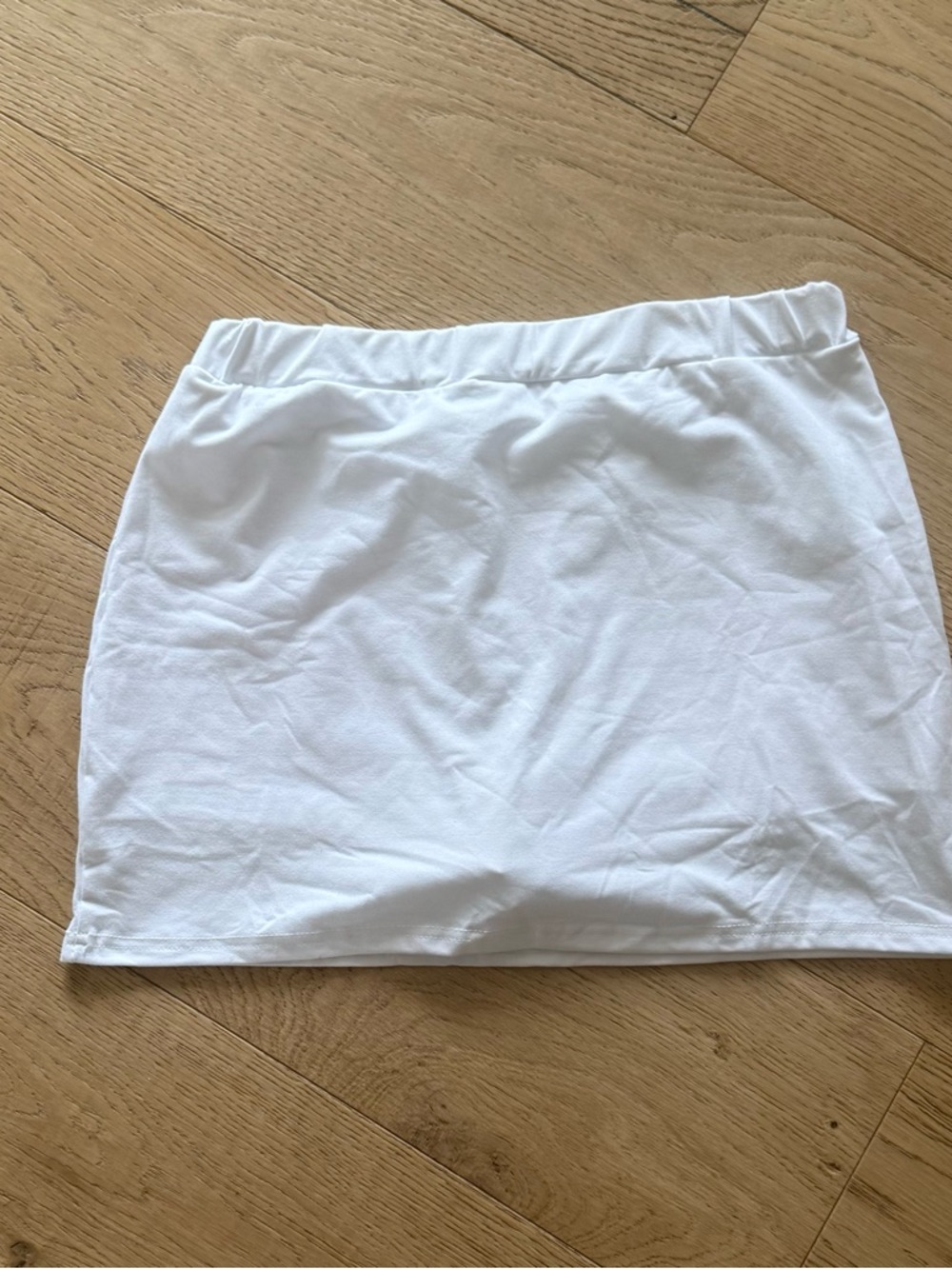 Classic White Women's Stretch Mini Skirt